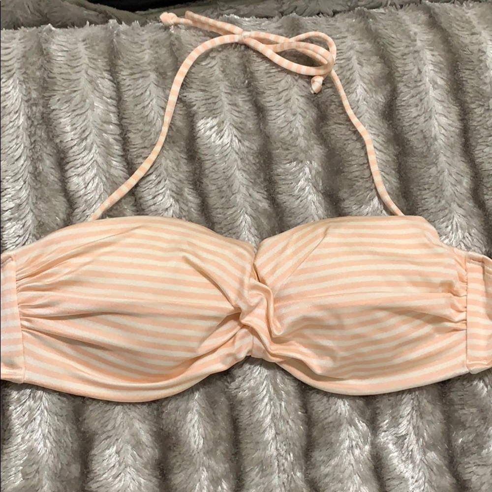 VS pink striped bikini top